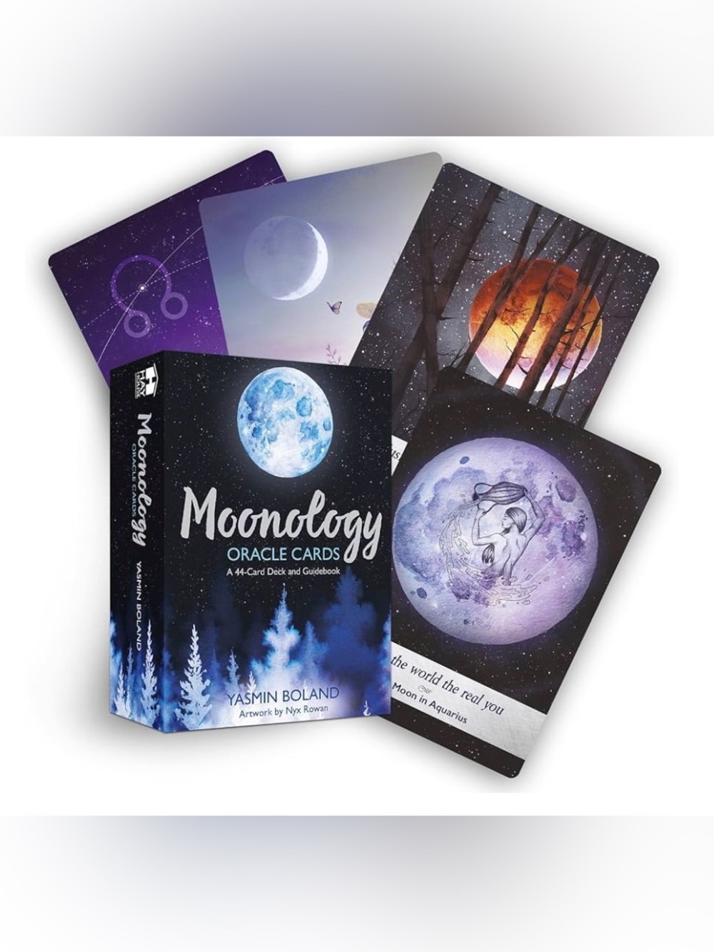 Moonology Oracle Cards by Yasmin Boland - Purple & Blue Moon Deck